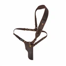 Étui à pistolet de plate-forme en cuir avec support de support de munitions