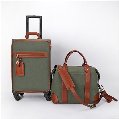 Canvas And Microfiber Carry On Luggage