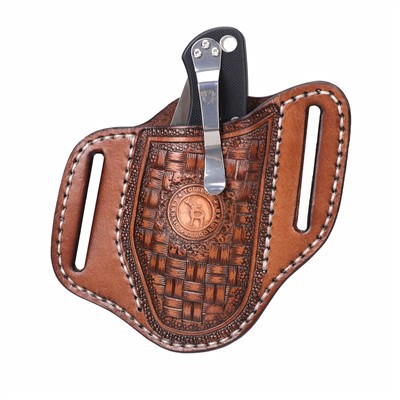 Porte-couteaux à gaine de couteau pliant en cuir rétro