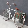 Green Canvas Bicycle Double Pannier Bag