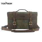 Toile vintage et sac à bandoulière pour cartouche de pistolet en cuir véritable, sac à main de munitions