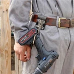 Support de perceuse en cuir pour ceinture à crochet Holster-Noir