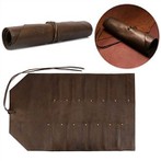 Trousse à outils en cuir à 12 pochettes