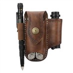 Étui en cuir EDC Multitool Pouch Marron avec clip de ceinture