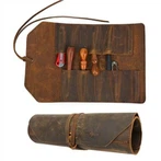 Pochette organisateur de sac en cuir pour rouleau d'outils